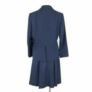 1円 ブレザー スカート リボン 上下4点セット 165A トンボ 冬物 女子 学生服 東京東葛西中学 紺 制服 中古 ランクC NA2397の画像2