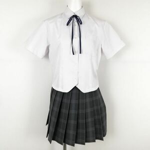 1 иен блуза мини-юбка шнур Thai верх и низ 3 позиций комплект M стрекоза лето предмет женщина школьная форма Ooita информация наука средняя школа белый форма б/у разряд C NA2702