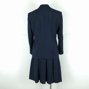 1円 ブレザー スカート 紐タイ 上下4点セット 160A 冬物 女子 学生服 中学 高校 紺 制服 中古 ランクB NA2457の画像2