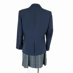 1円 ブレザー ミニスカート 紐タイ 上下4点セット M 大きいサイズ 冬物 女子 学生服 中学 高校 コシノヒロコ 紺 制服 中古 ランクC NA2491の画像2