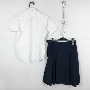 1円 ブラウス スカート 上下2点セット M トンボ 夏物 女子 学生服 宮崎大淀中学 白 制服 中古 ランク:C EY6078の画像2