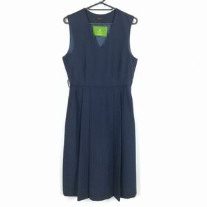 1円 ジャンパースカート バスト88 ウエスト74 冬物 女子 学生服 中学 高校 紺 制服 中古 ランク:C EY4138の画像1