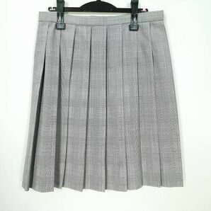 1円 スクールスカート 大きいサイズ 夏物 w72-丈56 チェック 宮崎日章学園高校 プリーツ 学生服 制服 女子 中古 IN6087の画像1