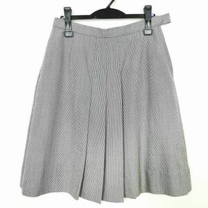 1円 スクールスカート 大きいサイズ 冬物 w75-丈59 チェック 中学 高校 プリーツ 学生服 制服 女子 中古 IN6212