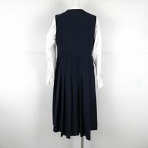 1円 ジャンパースカート 紐タイ 160A バスト88 ウエスト80 冬物 女子 学生服 中学 高校 紺 制服 中古 ランクB NA1967_画像2