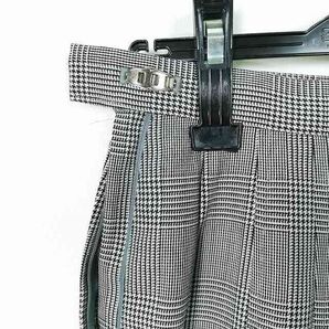 1円 スクールスカート 冬物 w63-丈50 チェック 中学 高校 プリーツ 学生服 制服 女子 中古 IN6348の画像3