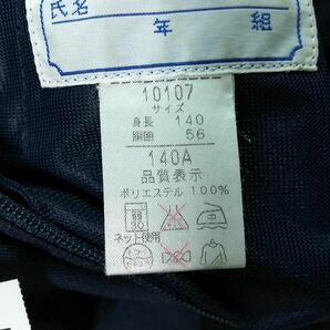 1円 スクールスカート 冬物 w63-丈45 紺 中学 高校 ミニ丈 プリーツ 学生服 制服 女子 中古 IN6321の画像5