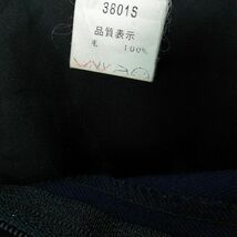 1円 スクールスカート 冬物 w69-丈59 紺 中学 高校 プリーツ 学生服 制服 女子 中古 HK7429_画像5