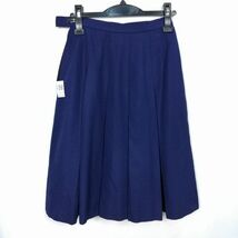 1円 スクールスカート 冬物 w63-丈61 花紺 滋賀甲西高校 プリーツ 学生服 制服 女子 中古 HK7700_画像2