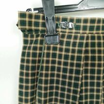 1円 スクールスカート 夏物 w69-丈56 チェック 埼玉新座柳瀬高校 プリーツ 学生服 制服 女子 中古 IN6402_画像3