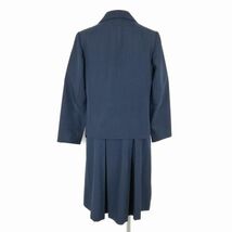 1円 ブレザー スカート 紐タイ 上下4点セット 170A 冬物 女子 学生服 宮崎赤江中学 紺 制服 中古 ランクC NA3964_画像2