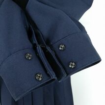 1円 セーラー服 スカート スカーフ 上下3点セット 160A ミッシェルクラン 冬物 赤2本線 女子 学生服 中学 高校 紺 中古 ランクB NA4287_画像4