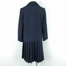 1円 ジャケット スカート 上下2点セット 指定 カンコー 冬物 女子 学生服 中学 高校 紺 制服 中古 ランクC NA3500_画像2