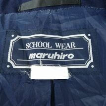 1円 ブレザー ジャンパースカート 紐タイ 上下4点セット 160B 大きいサイズ 冬物 女子 学生服 中学 高校 紺 制服 中古 ランクC NA4245_画像8