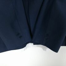 1円 ブレザー チェックスカート 紐タイ 上下4点セット 冬物 女子 学生服 中学 高校 紺 制服 中古 ランクC NA4789_画像3