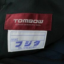 1円 ブラウス スカート 紐タイ 上下3点セット M 夏物 女子 学生服 中学 高校 白 制服 中古 ランク:C EY9008_画像5