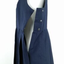 1円 ジャケット ジャンパースカート 上下2点セット 冬物 女子 学生服 中学 高校 紺 制服 中古 ランクB NA3726_画像6