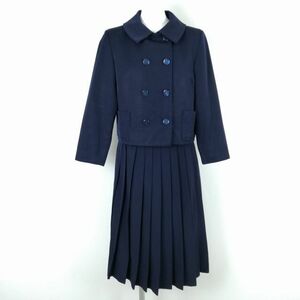 1 jpy jacket skirt top and bottom 2 point set large size winter thing woman school uniform middle . high school navy blue uniform used rank C NA3800