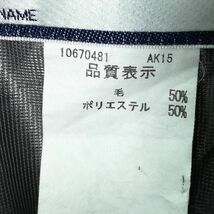 1円 スクールスカート 冬物 w63-丈59 チェック 福岡青豊高校 プリーツ 学生服 制服 女子 中古 IN6621_画像4