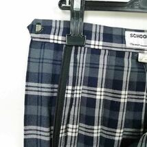 1円 スクールスカート 大きいサイズ 冬物 w72-丈50 チェック 中学 高校 プリーツ 学生服 制服 女子 中古 IN6659_画像4