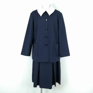 1 иен жакет юбка верх и низ 2 позиций комплект 175A большой размер can ko- зима предмет женщина школьная форма средний . средняя школа темно-синий форма б/у разряд C NA3690