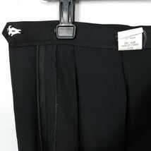 1円 スクールスカート 大きいサイズ 冬物 w72-丈56 黒 中学 高校 プリーツ 学生服 制服 女子 中古 HK7813_画像4