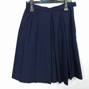 1 jpy school skirt winter thing w66- height 56 navy blue middle . high school pleat school uniform uniform woman used HK7944