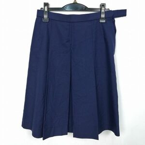 1 jpy school skirt large size winter thing w72- height 59 flower navy blue middle . high school pleat school uniform uniform woman used HK7800