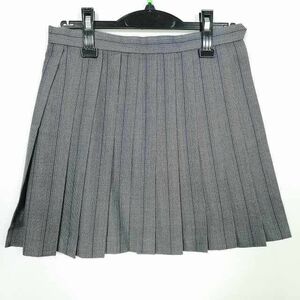 1 jpy school skirt winter thing w66- height 39 check middle . high school micro Mini pleat school uniform uniform woman used IN6717