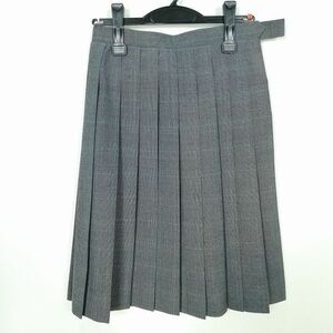 1 jpy school skirt summer thing w60- height 59 check middle . high school pleat school uniform uniform woman used IN6798