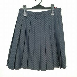 1 jpy school skirt winter thing w63- height 53 check middle . high school pleat school uniform uniform woman used IN6665