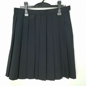 1 jpy school skirt large size summer thing w72- height 52 navy blue Chiba ... high school pleat school uniform uniform woman used IN6482