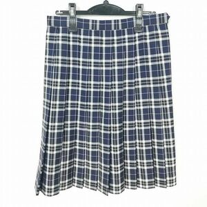 1 jpy school skirt summer thing w69- height 59 check middle . high school pleat school uniform uniform woman used IN6929