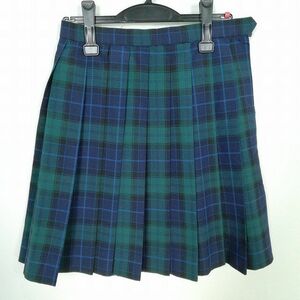 1 jpy school skirt summer thing w63- height 49 check middle . high school pleat school uniform uniform woman used IN6733