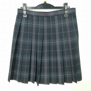 1 jpy school skirt summer thing w69- height 50 check middle . high school pleat school uniform uniform woman used IN6918