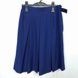1 jpy school skirt winter thing w66- height 60 flower navy blue middle . high school pleat school uniform uniform woman used HK7821
