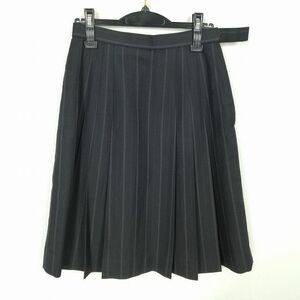 1 jpy school skirt winter thing w69- height 59 stripe Saitama .. high school pleat school uniform uniform woman used IN6592