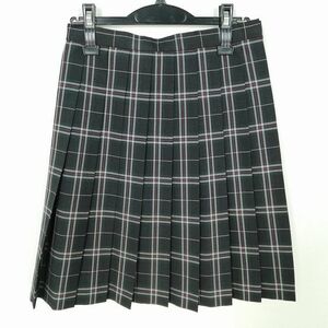 1 jpy school skirt summer thing w63- height 53 check Saitama .. an educational institution middle . high school pleat school uniform uniform woman used IN7349