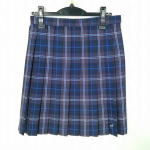 1 jpy school skirt summer thing w69- height 51 check middle . high school pleat school uniform uniform woman used IN7414