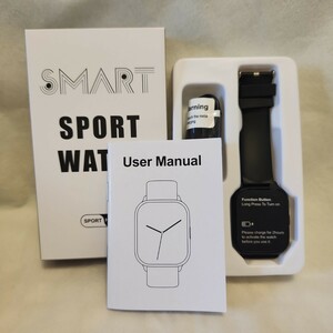  new goods smart watch black black wearable instructions attaching power supply verification settled 