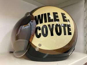 27692 мотоцикл шлем [WILE E. COYOTE jet защита имеется f- Lee размер поверхность маленькая царапина есть ] б/у хранение товар 
