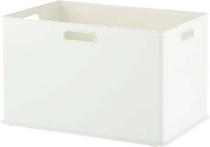 サンカ インボックス 収納ボックス Lサイズ ホワイト (幅38.9×奥行26.6×高さ23.6cm) カラーボックスにぴったりフ
