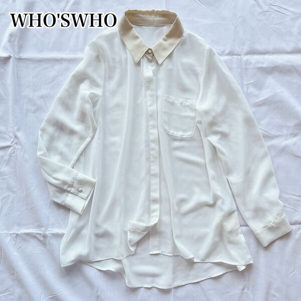 WHO'SWHO フーズフー シアー ブラウス シャツ　美品