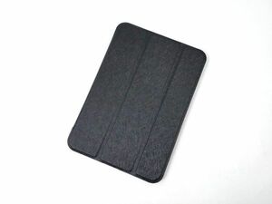 iPad mini 6用 カバー PUレザー+ハードケース 三つ折り スタンド ブラック