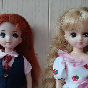 日本製　青目のリカちゃん、フレンド　さくらちゃん　2体セット◎タカラトミー　人形　ドール　TAKARA