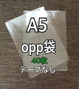 OPP袋 A5 テープなし　日本製　40枚　国産　透明袋　透明封筒　300円