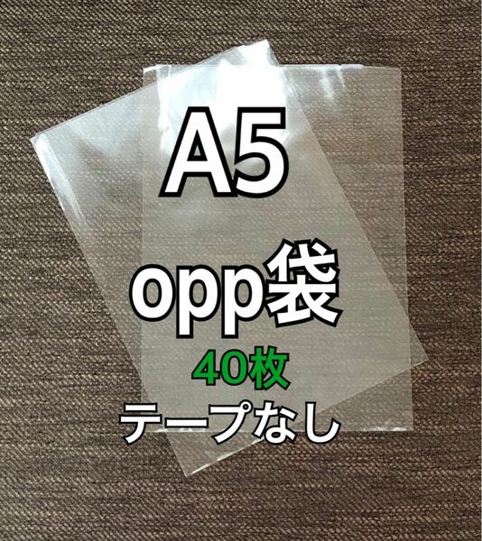OPP袋 A5 テープなし　日本製　40枚　国産　透明袋　透明封筒　300円