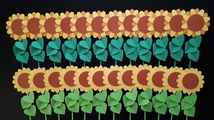 夏の花…ひまわり畑の壁面飾り　幼保小学校施設病院などに_画像1