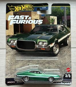 箱発送　★　ホットウィール　ワイルドスピード　★　1972 フォード グラン トリノ スポーツ　★　ミニカー　Hot Wheels GRAN TORINO SPORT