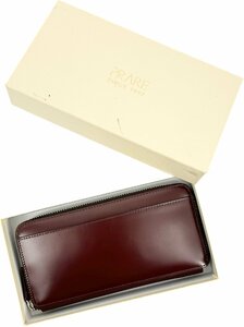 未使用品 Prairie プレリー 65周年記念限定 コードバン レザー 馬革 ラウンドファスナー 長財布 NP11929 濃茶 日本製 定価￥31900 箱付